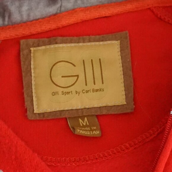 VTG Giii Sport By Karl Banks Red Detroit Red Wings Hooded Zip Up Sweatshirt M - Picture 10 of 11